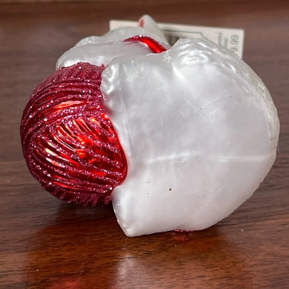 Merck Family's Old World Christmas Playful Kitten Cat & Yarn Glass Ornament 2004 - Picture 9 of 10